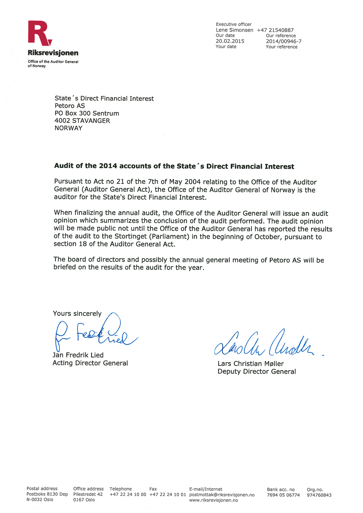 Riksrevisjonen2014_eng