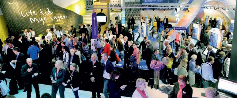 MEETING PLACE: As early as during ONS in 2012, Petoro's message was crystal clear: -Lite tid. Mye igjen- (Short on time. Long on resources.) This year's message is -Langsiktig konkurransekraft skapes nå- (Creating tomorrow's competitiveness today). Photo: ONS/Kallen