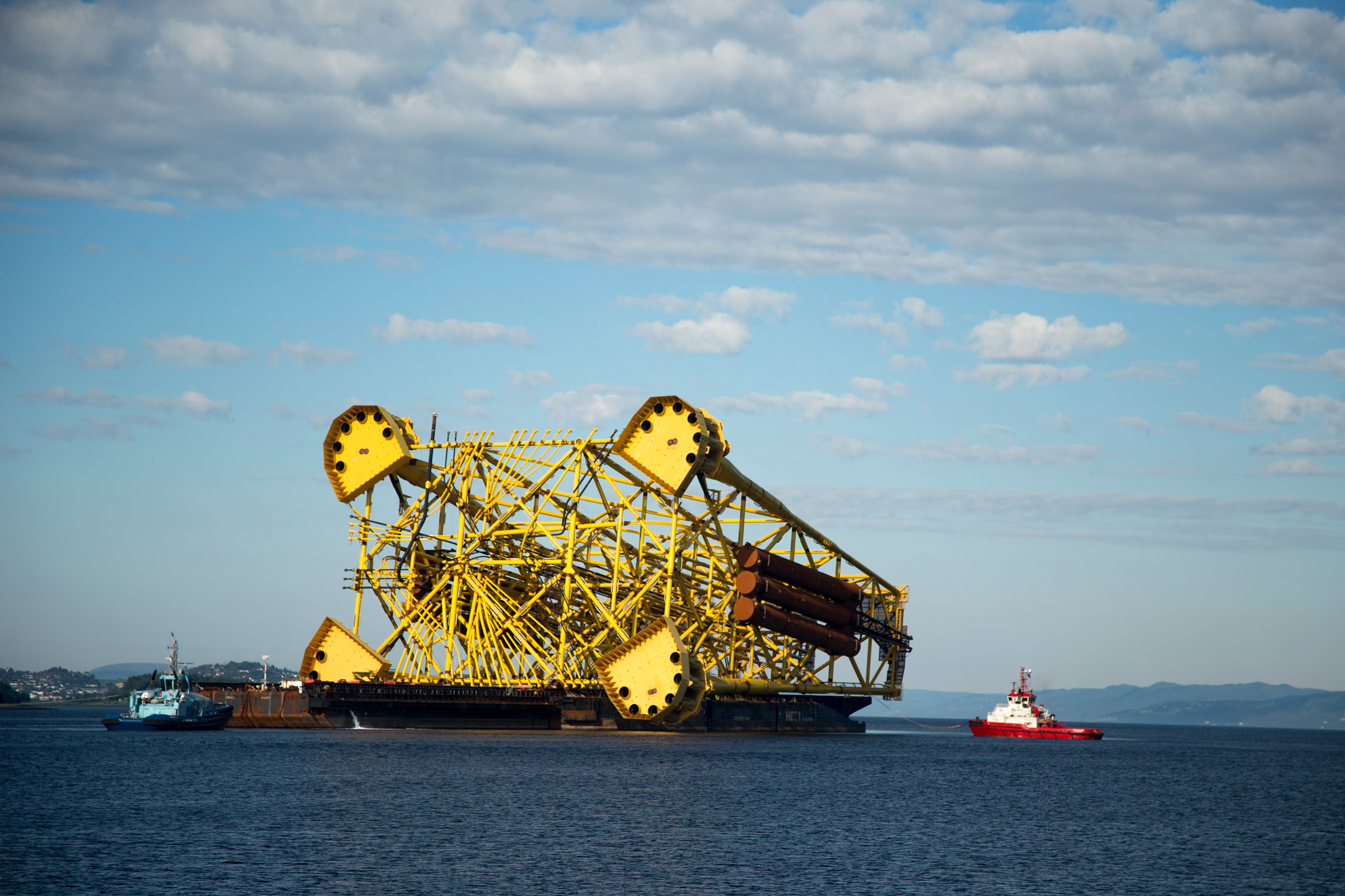 Johan Sverdrup riser platform jacket sail away 23 July 2017 Foto: Jan Arne Wold/ Woldcam/Statoil