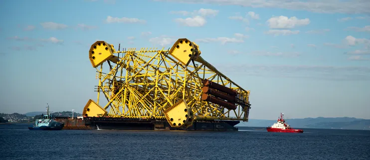 Johan Sverdrup riser platform jacket sail away 23 July 2017 Foto: Jan Arne Wold/ Woldcam/Statoil Johan Sverdrup riser platform jacket sail away 23 July 2017 Foto: Jan Arne Wold/ Woldcam/Statoil